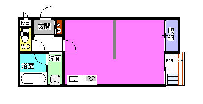 加古川市加古川町平野のマンションの間取り