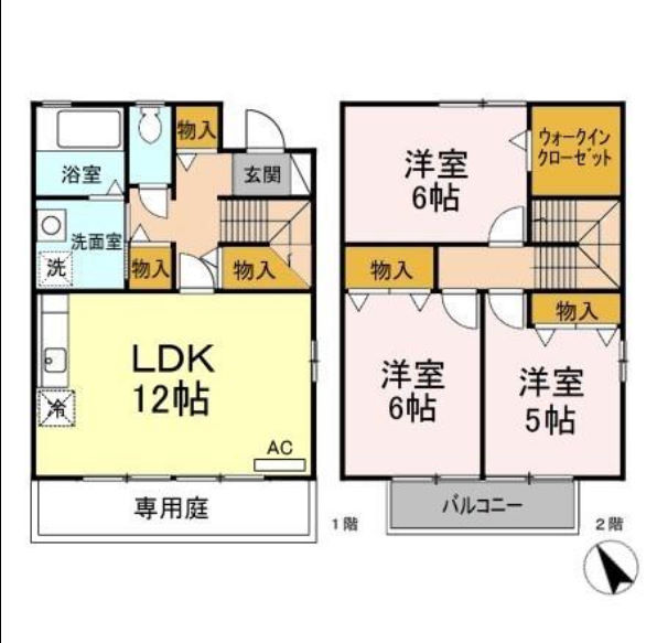 プレミールメゾン　B棟の間取り