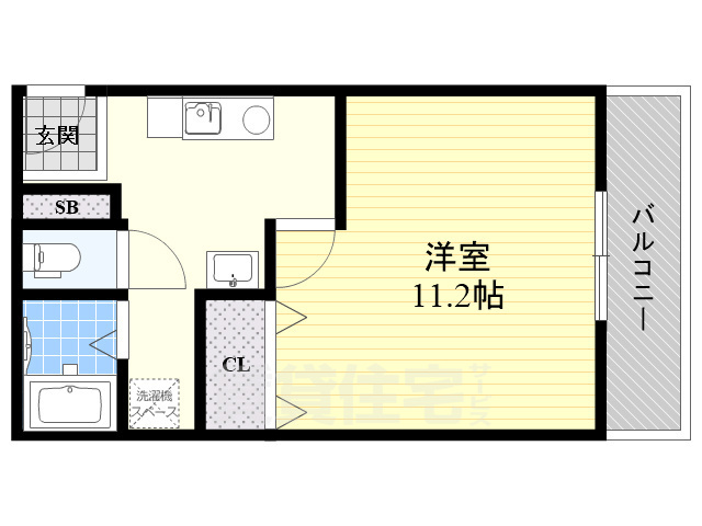 吹田市昭和町のマンションの間取り