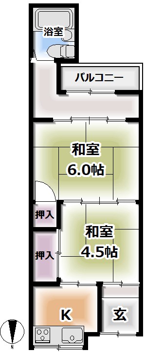 共栄荘の間取り