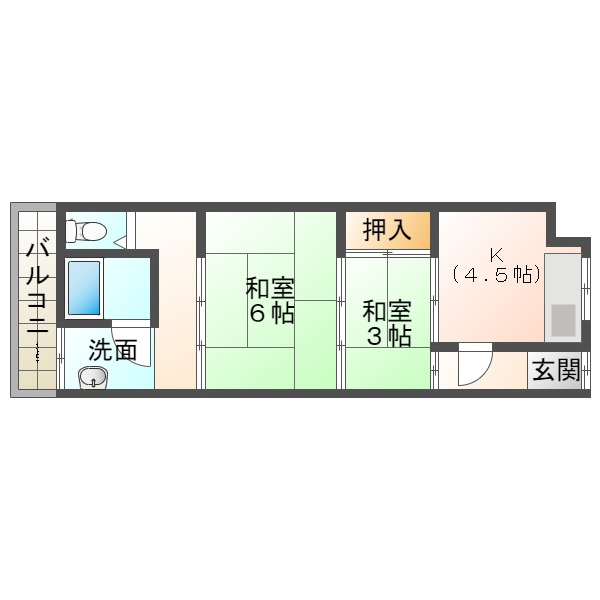 北井駅前住宅の間取り