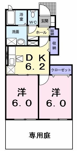 ビッグ　シャトーＡの間取り