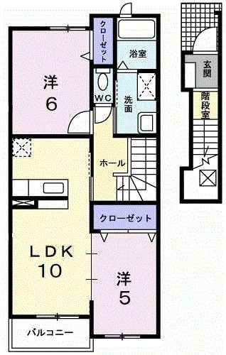 プルメリア　Ｂ棟の間取り