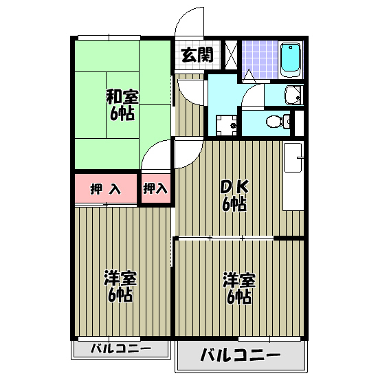 サンハイツ西井Iの間取り