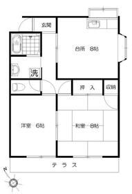 横浜市都筑区牛久保のアパートの間取り