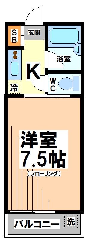 東京都中野区南台３（マンション）の賃貸物件の間取り