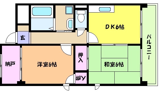 神戸市東灘区深江北町のマンションの間取り