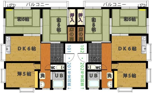 八千代市勝田台のアパートの間取り