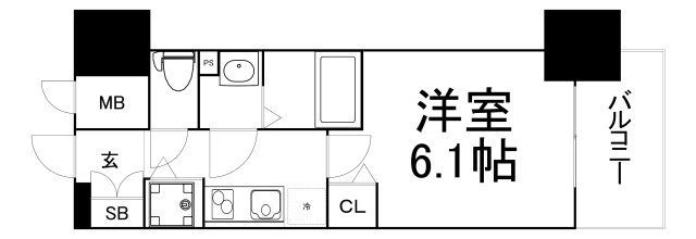 大阪府大阪市城東区新喜多１（マンション）の賃貸物件の間取り