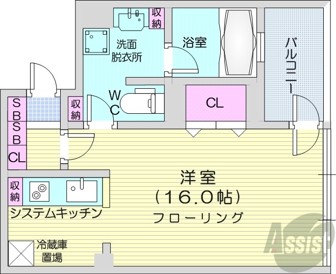 プライムメゾン鴨々川の間取り