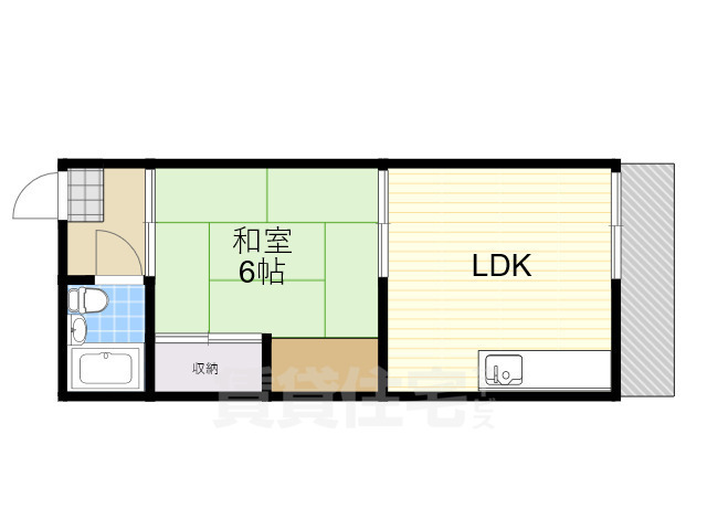 大阪市北区錦町のマンションの間取り