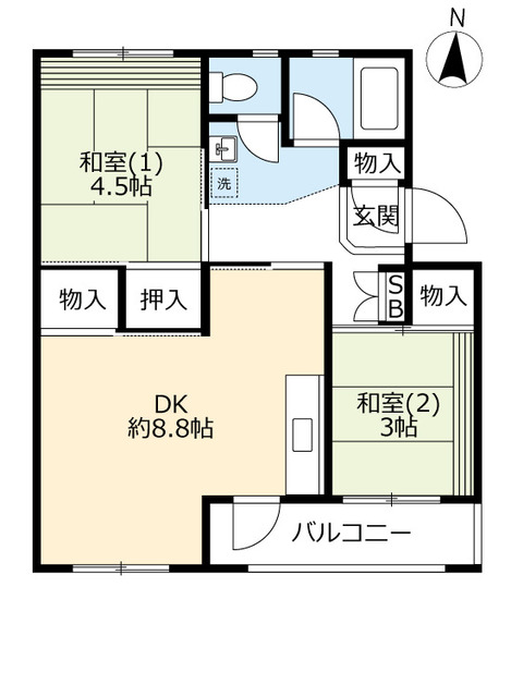 ＵＲ平城第二の間取り