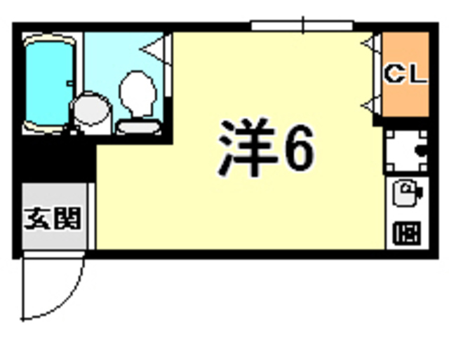 神戸市灘区船寺通のアパートの間取り