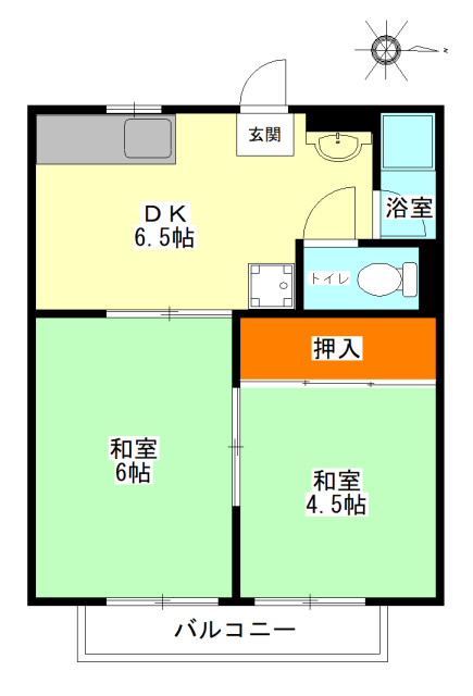 若竹荘の間取り