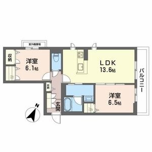 神戸市垂水区桃山台のアパートの間取り