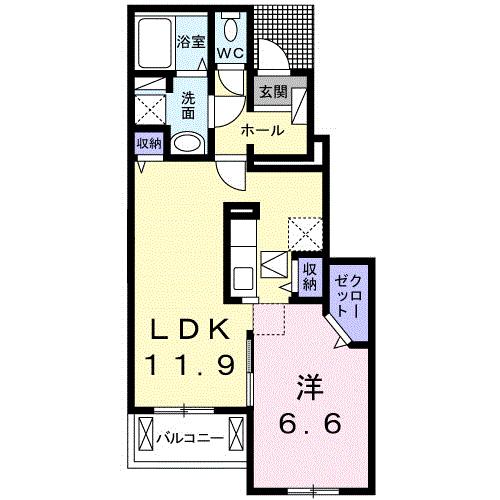 南さつま市加世田村原のアパートの間取り