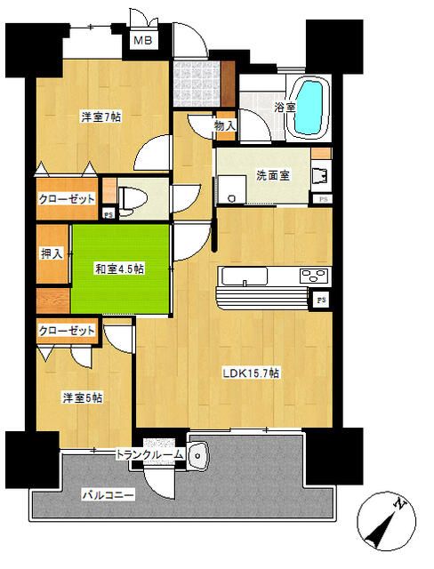 アルフィーネ平野町の間取り