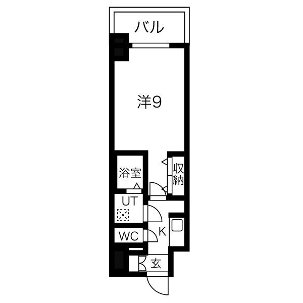 【名古屋市東区葵のマンションの間取り】