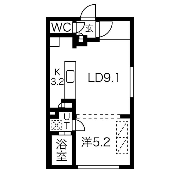 M-STAGE北９条の間取り