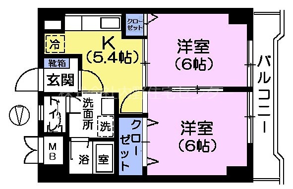 ドネグレイス立川ビル11の間取り