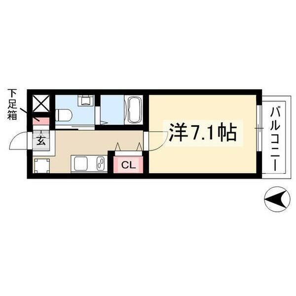 【エルザビル名古屋駅前の間取り】