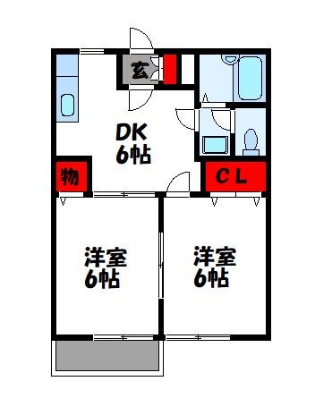 エルディム中牟田の間取り