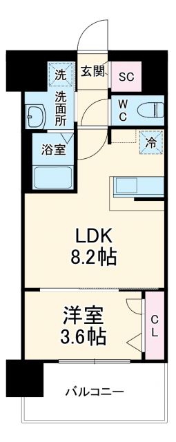 スワンズシティ大阪エスクレアの間取り