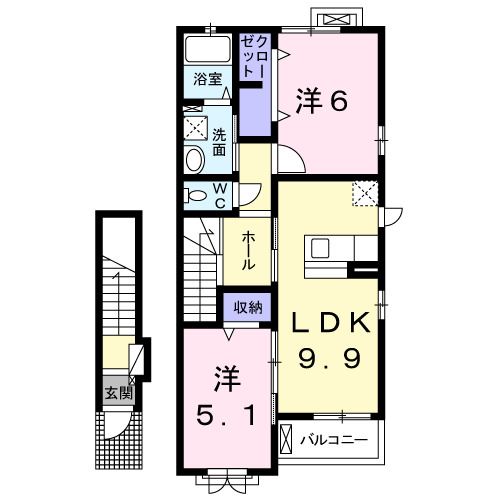 ラフレシール高茶屋の間取り