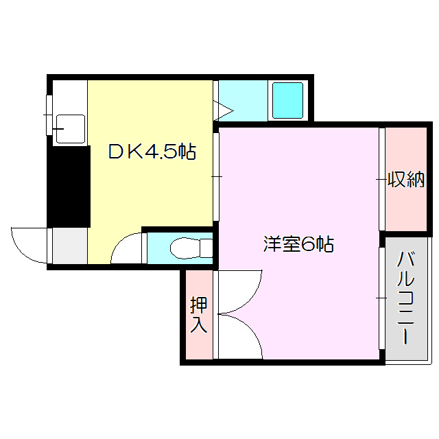 長井ハイツ淡路の間取り