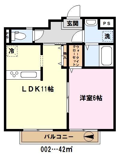 川口市大字大竹のアパートの間取り