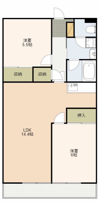 【マンションアルボの間取り】