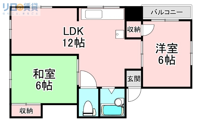 伊丹市大鹿のマンションの間取り