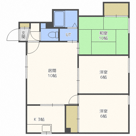 札幌市清田区平岡八条のアパートの間取り