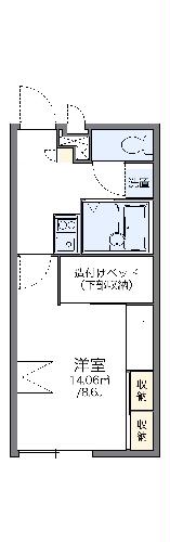 レオパレスグリーンハイツ４号館の間取り