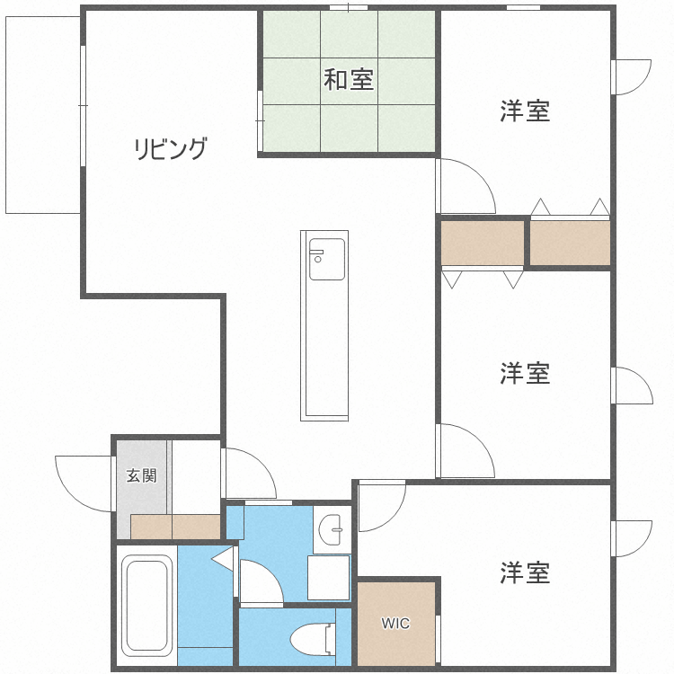 札幌市中央区南十七条西のアパートの間取り