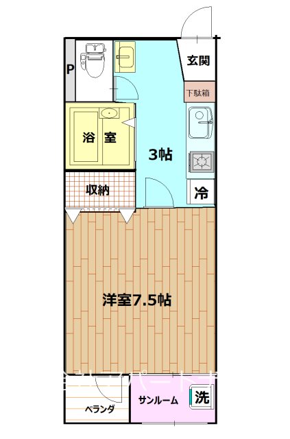 シルクハットの間取り