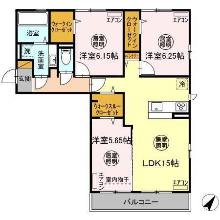 【袖ケ浦市蔵波のアパートの間取り】