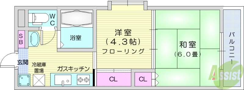 Nコート河原町の間取り