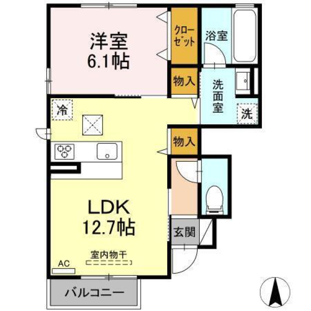 Ｐａｌｌａ鴨川の間取り