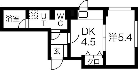 札幌市中央区南一条西のマンションの間取り