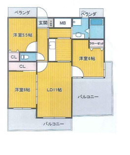 センターヒル千舟の間取り