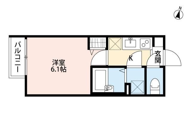 相模原市南区文京のアパートの間取り