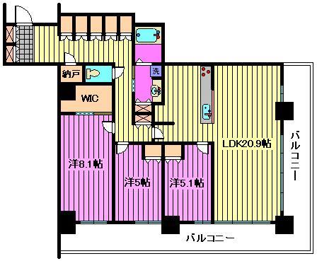 グランドミッドタワーズ大宮スカイタワーの間取り