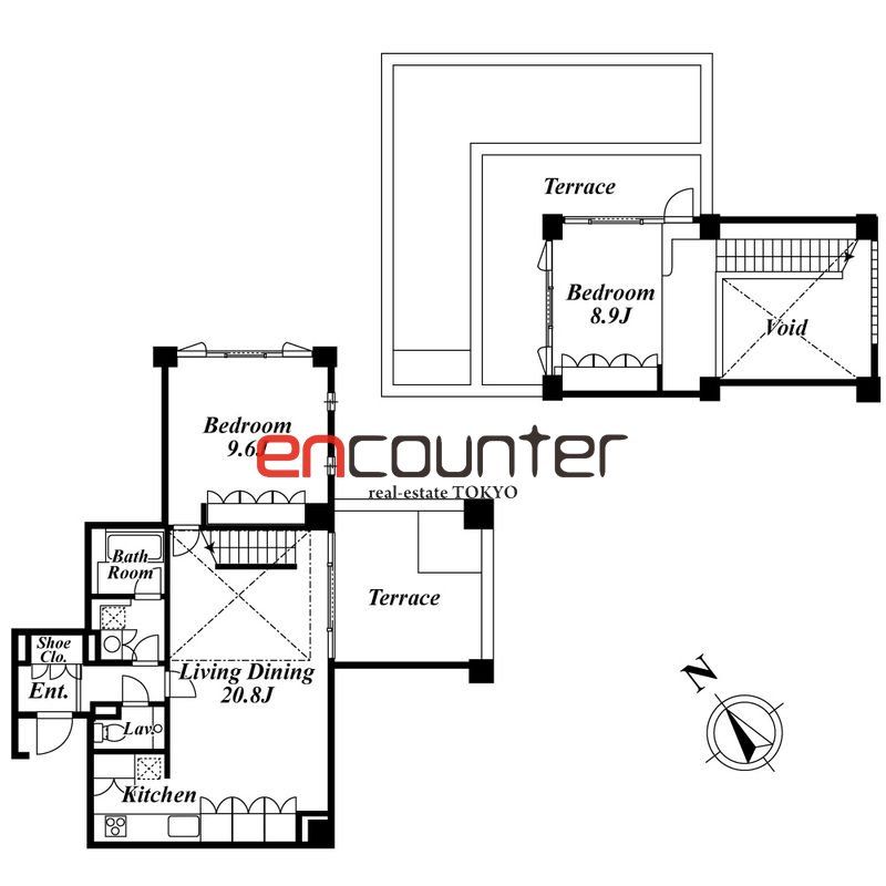 港区南麻布のマンションの間取り