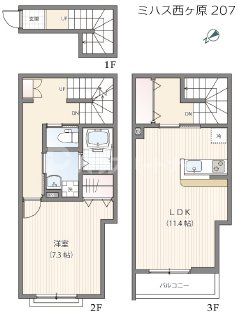 ミハス西ヶ原の間取り