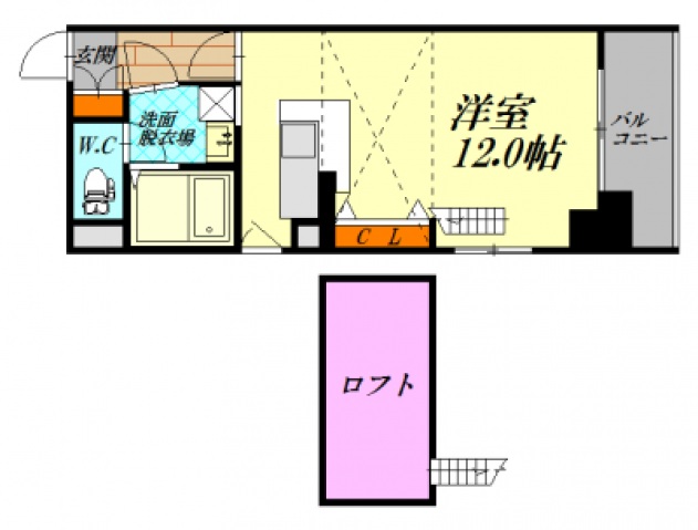 広島市中区国泰寺町のマンションの間取り