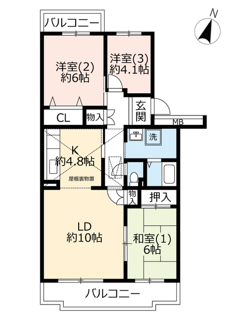 ＵＲ千葉ニュータウン原山第二の間取り