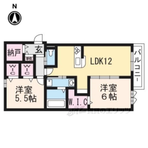 オプレジール鴨川の間取り