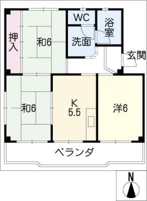 サンライト浅野の間取り