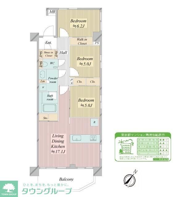 江戸川区松江のマンションの間取り